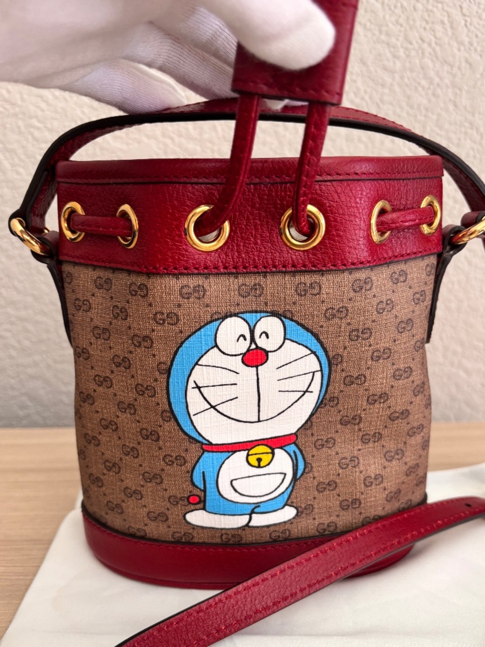 Gucci x Doraemon GG Mini Bucket Bag
